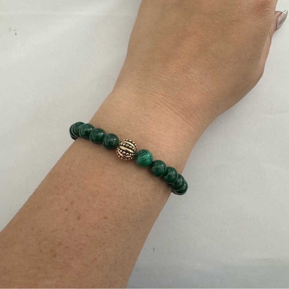 Malachite Green Elastic Bracelet